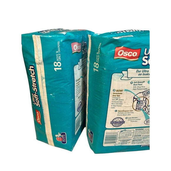 2 VTG 90s Osco Cloth Diapers XXL 6 Jim Henson Muppet Babies Dead Stock RARE - Picture 7 of 7